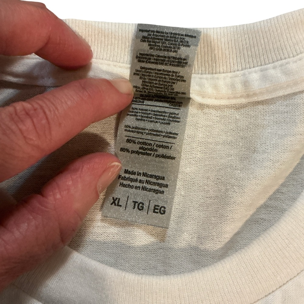Gildan Mens XL T-Shirt Lot 9 Pack DryBlend Heavy Cotton White Cream Short Sleeve - Picture 2 of 8